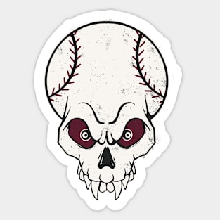 Baseball Skull Logo Vintage Grunge Men Sticker